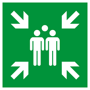 Evacuatie pictogram: verzamelplaats