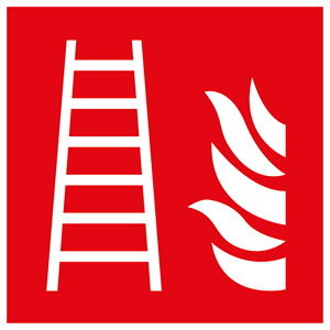 pictogramme de sécurité incendie : emplacement de l'échelle d'incendie