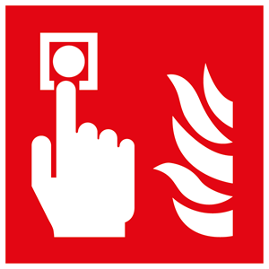 pictogramme de sécurité incendie : emplacement de l'alarme incendie