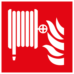 pictogramme de sécurité incendie : tuyau d'incendie